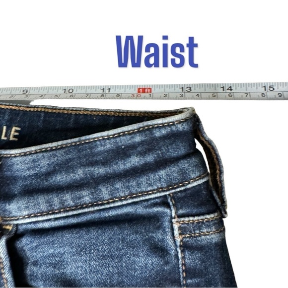 American Eagle Next Level Stretch Super Hi Rise Jegging Jeans Distressed Womens - Picture 7 of 10